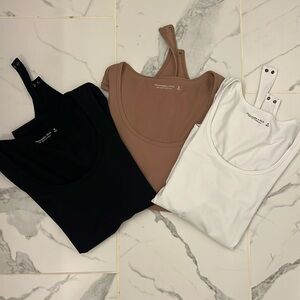 3 Abercrombie Bodysuits sz M